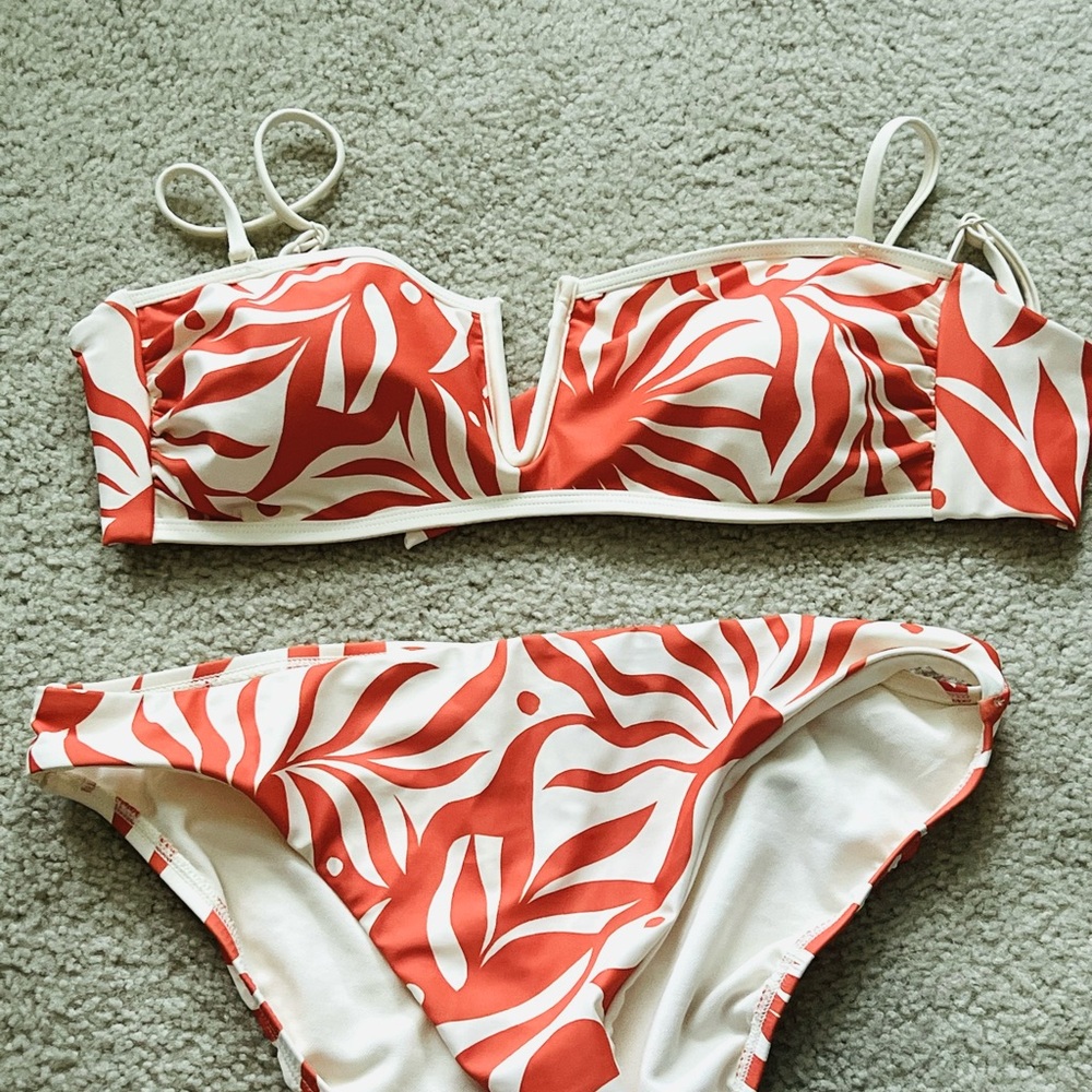 Sanctuary Orange and White Swimwear